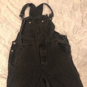 Black Free People Denim Overalls